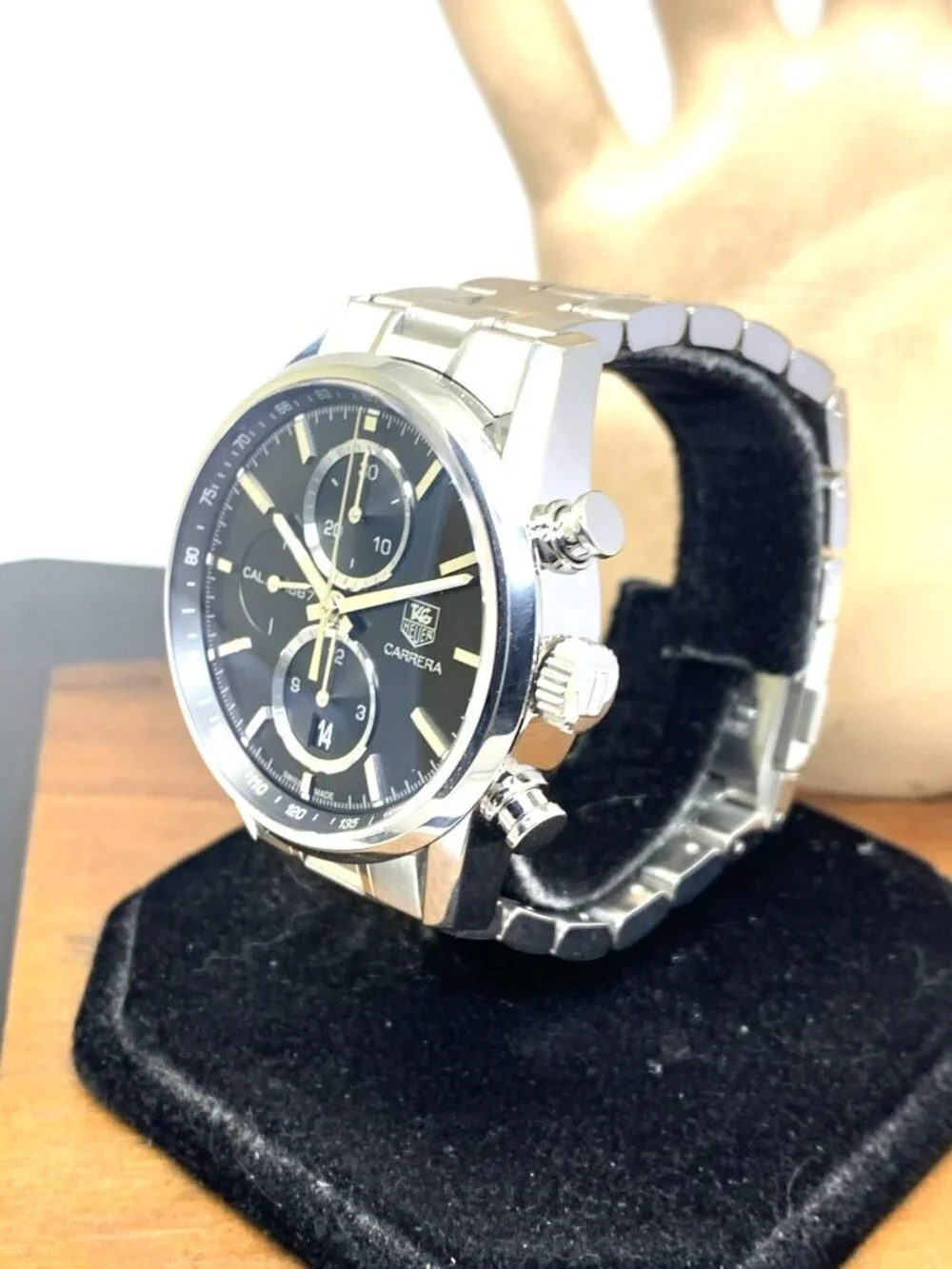 Tag Heuer Carrera Men's Watch CAR2110 Swiss Automatic Black Dial Steel 41mm